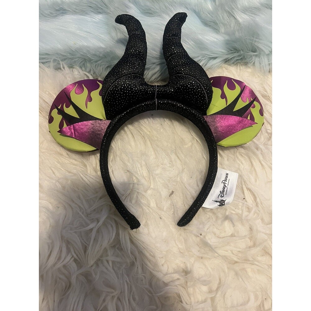 NWT Disney Parks Maleficent Horn Flames Headband Mickey Minnie Mouse Ears Land